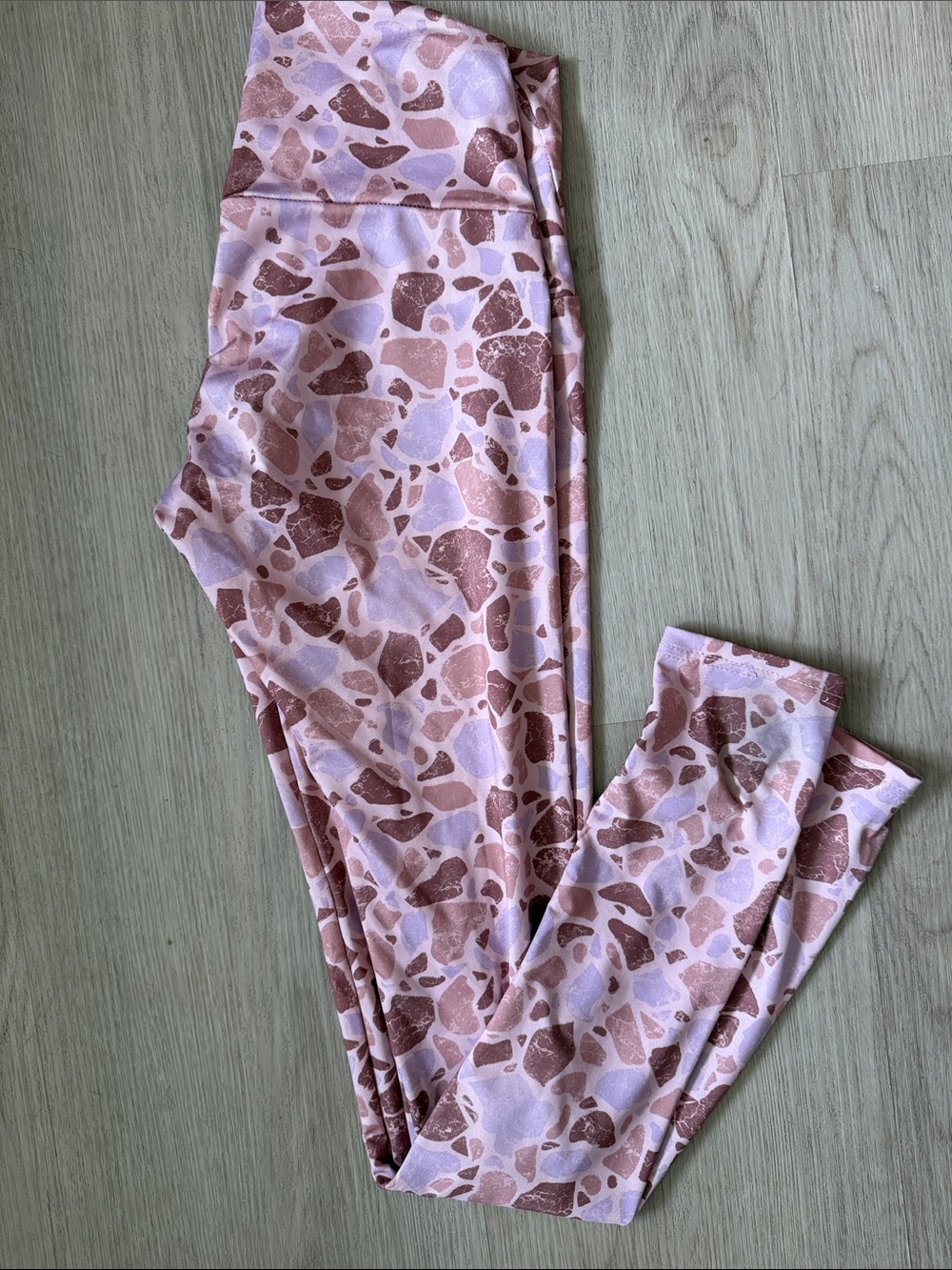 Dazey LA Pink Terrazzo Print Leggings